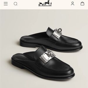 Hermes Iota mule black
